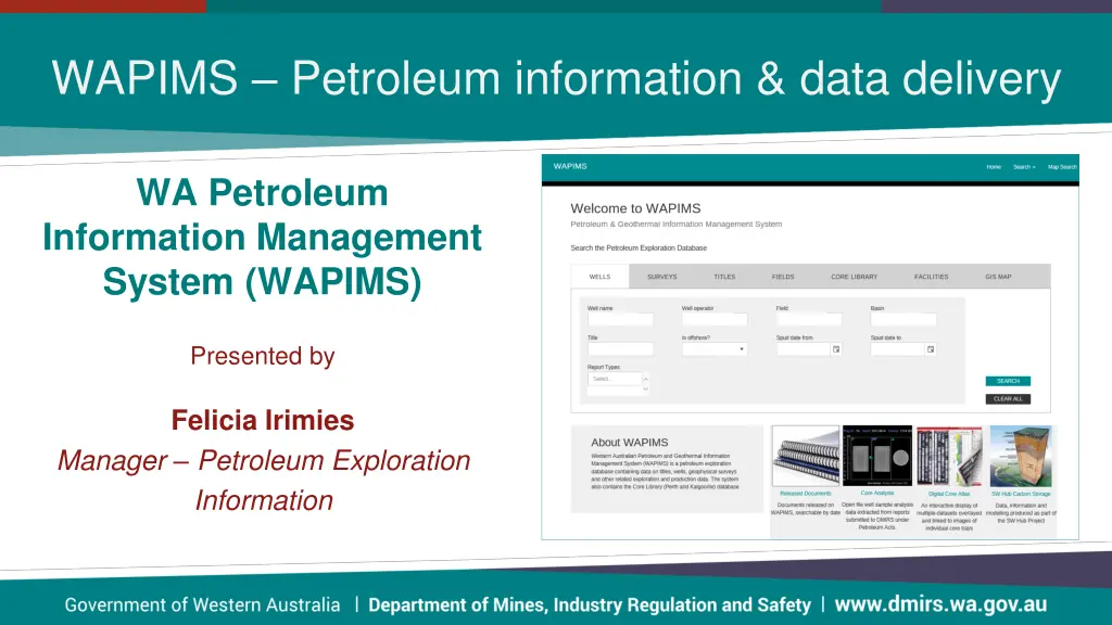 wapims petroleum information data delivery