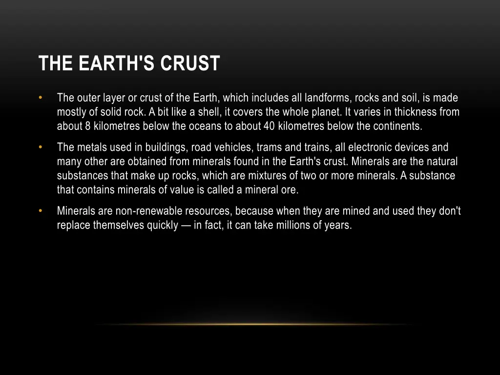 the earth s crust