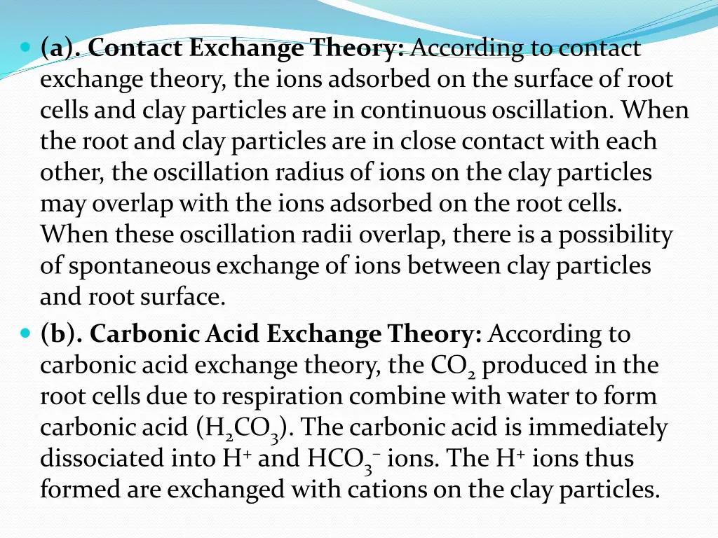 a contact exchange theory according to contact