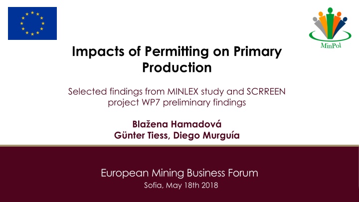 impacts of permitting on primary production