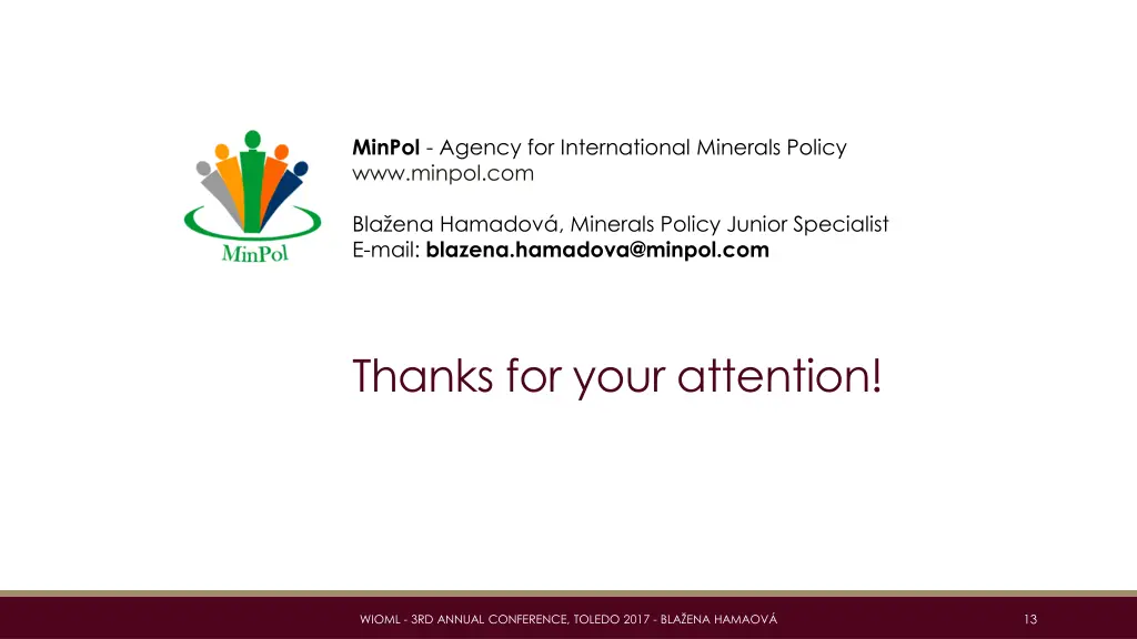 minpol agency for international minerals policy