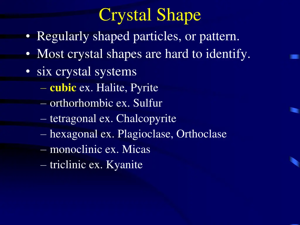 crystal shape