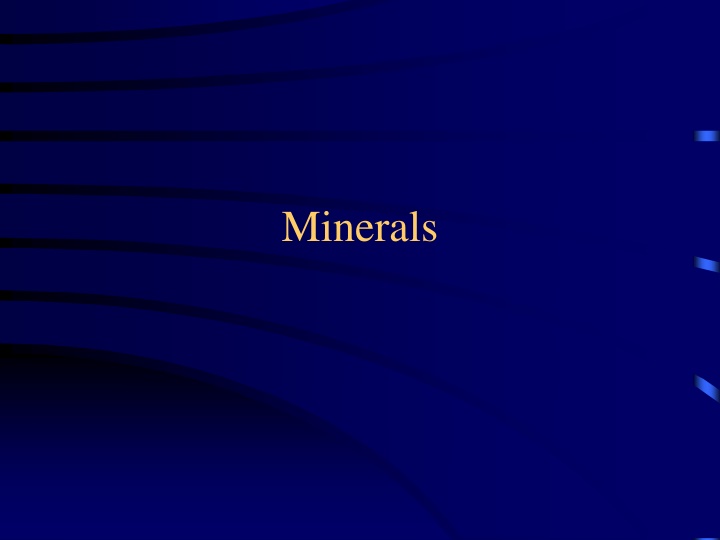 minerals