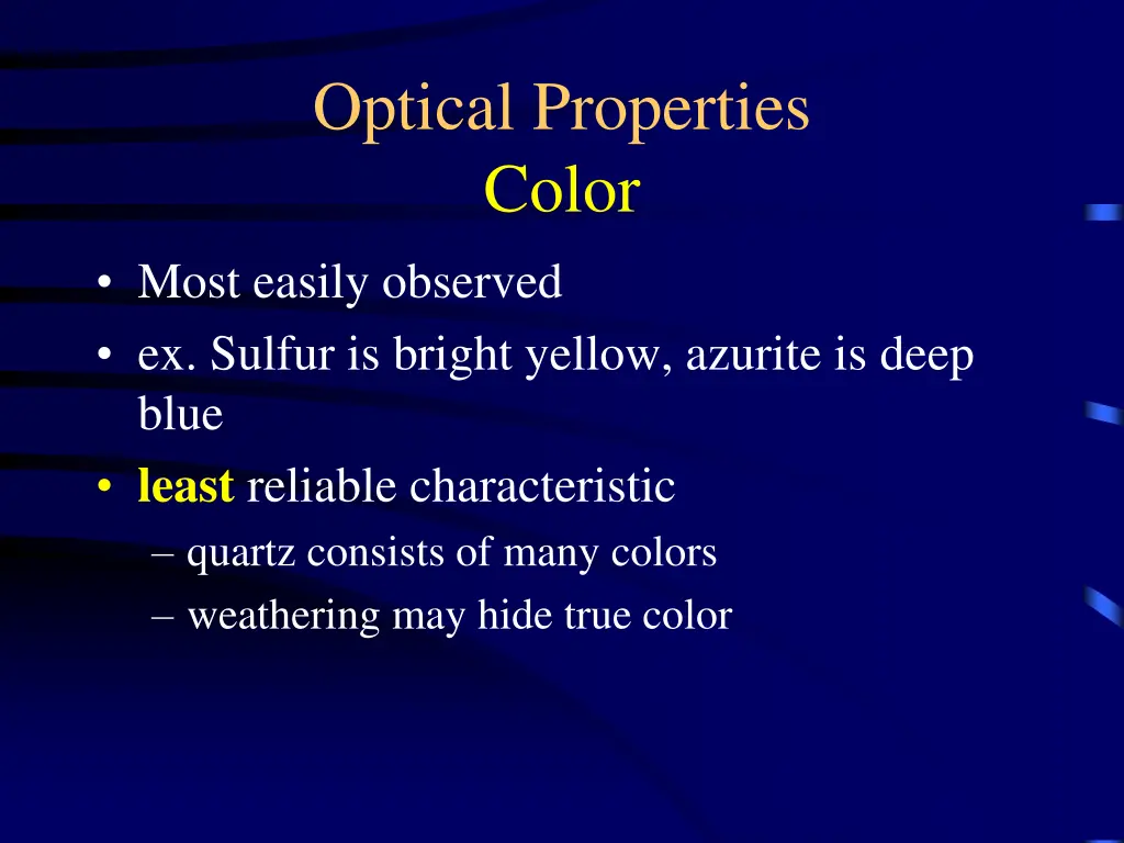 optical properties color