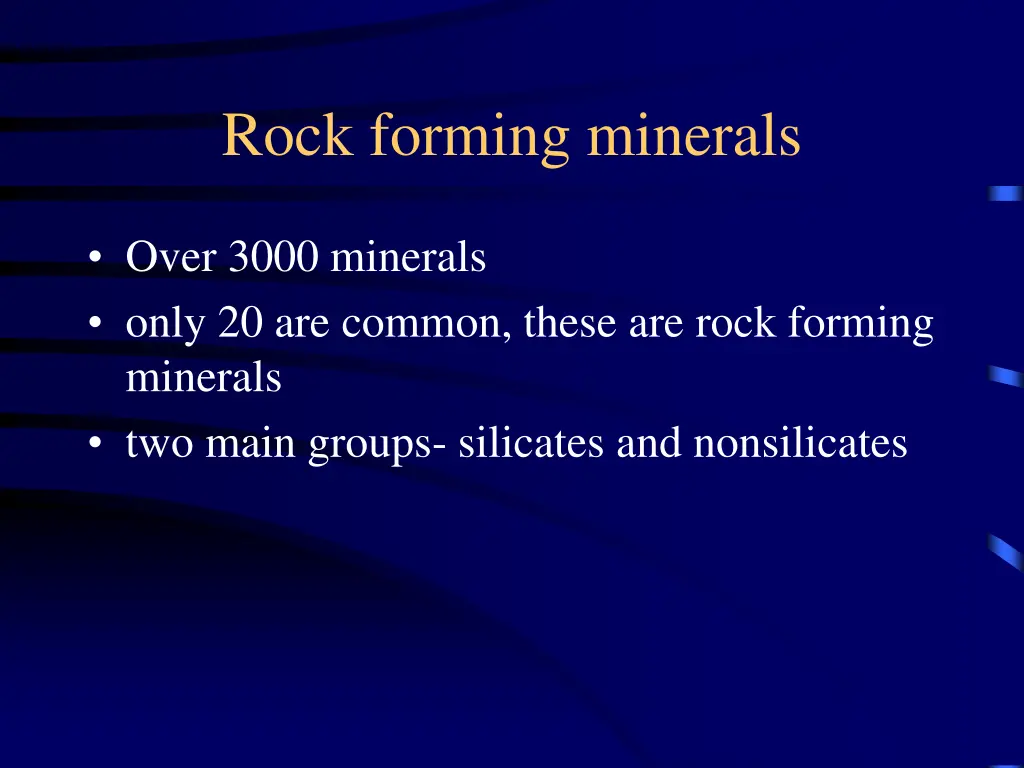 rock forming minerals