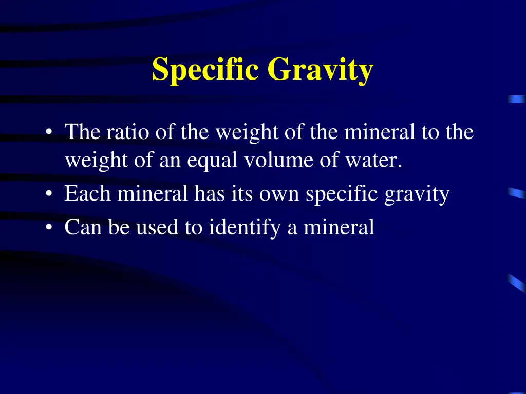 specific gravity