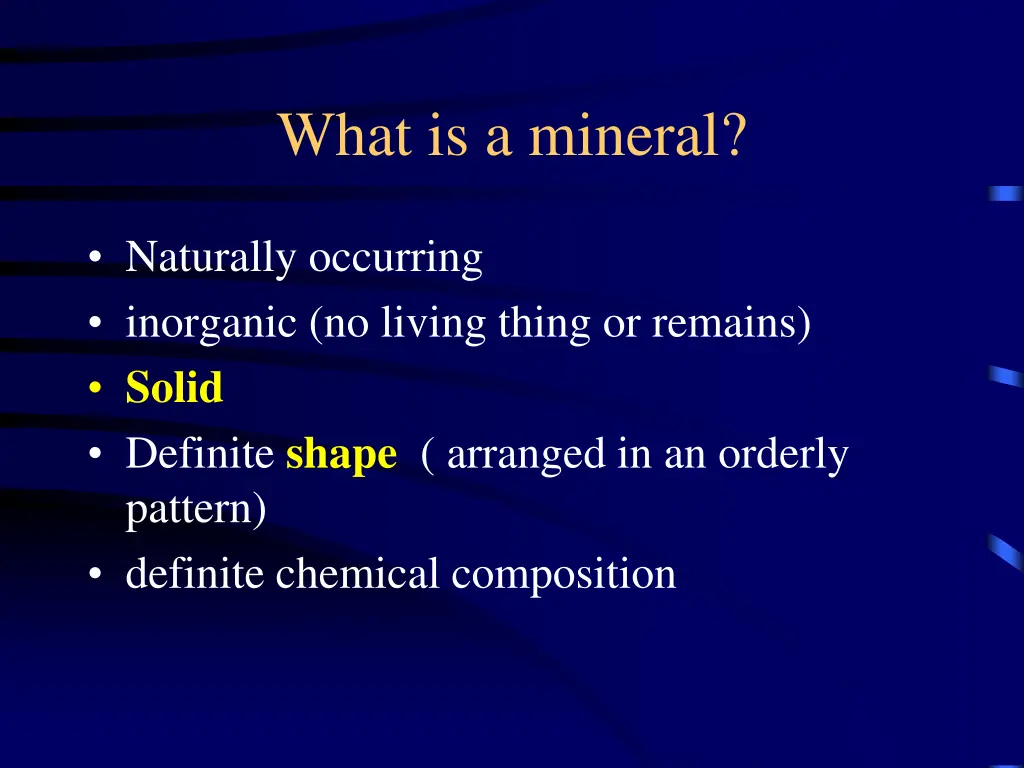 what is a mineral