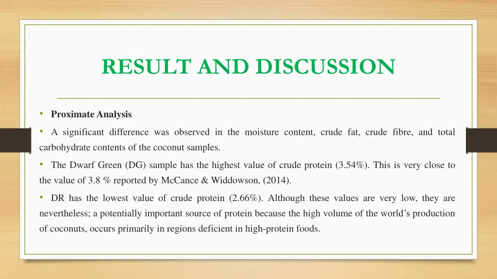 result and discussion