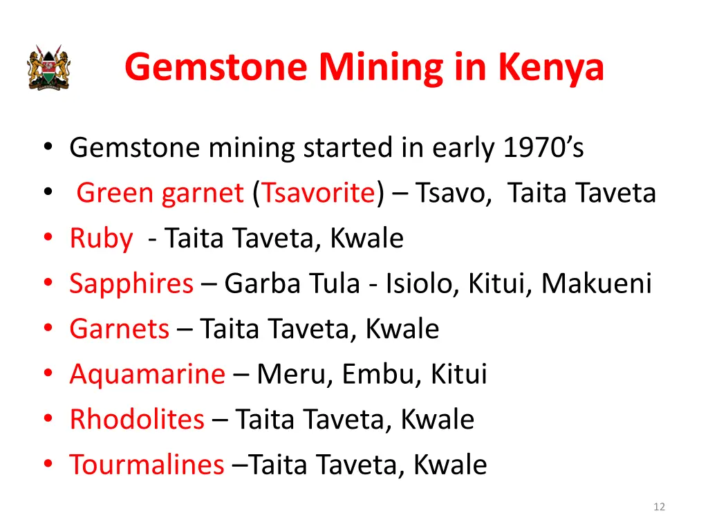 gemstone mining in kenya