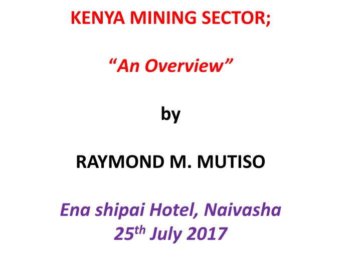 kenya mining sector