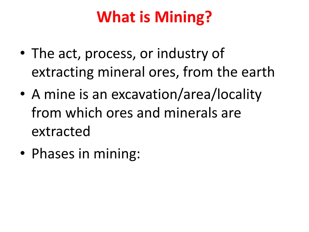 what is mining