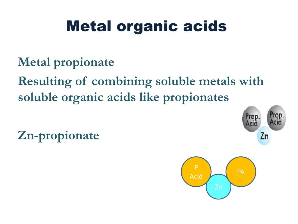 metal organic acids