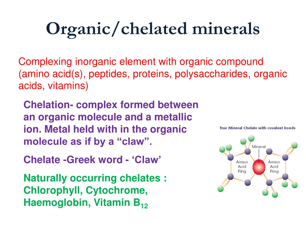 organic chelated minerals