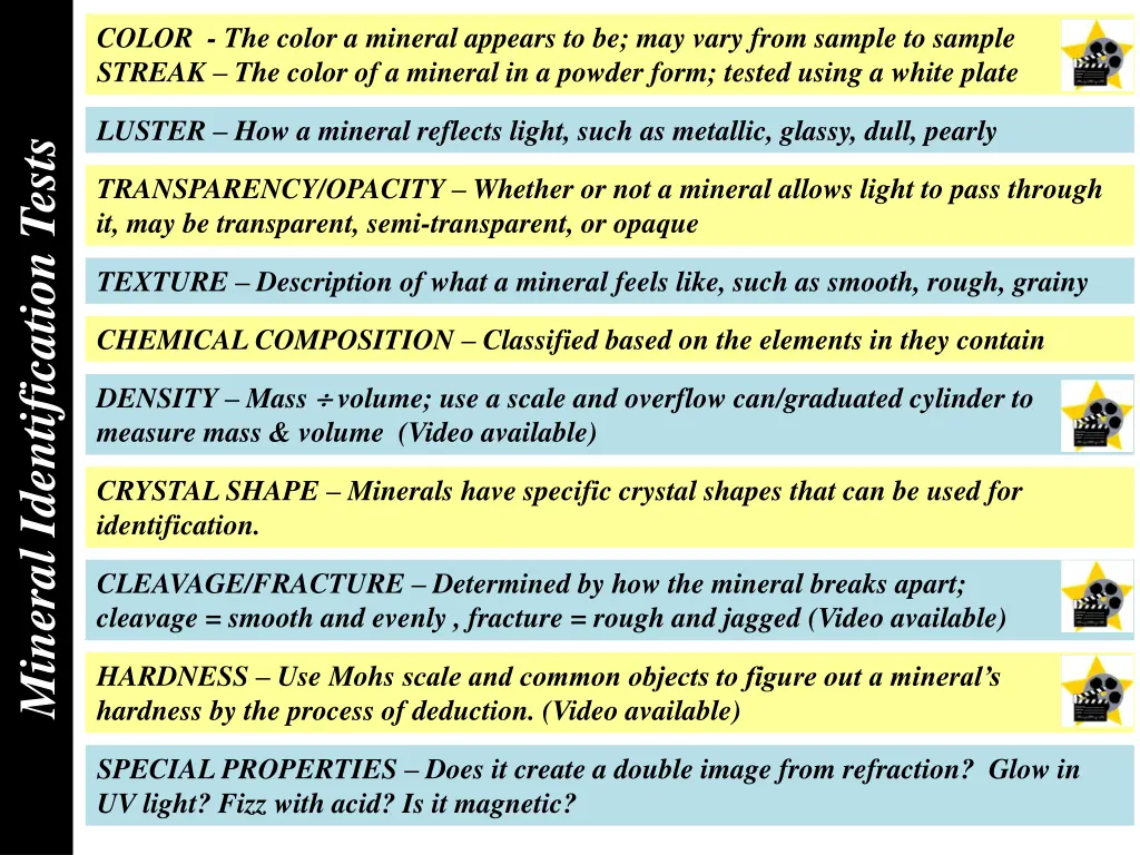 color the color a mineral appears to be may vary