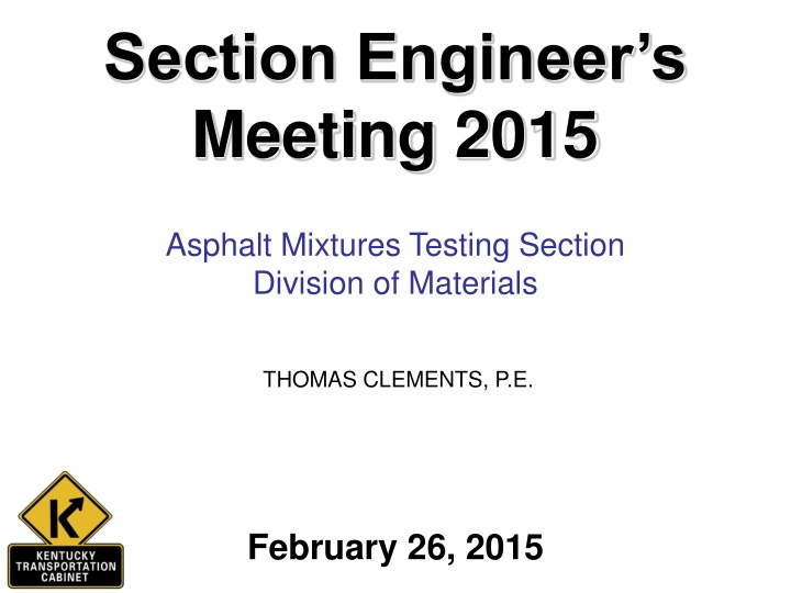 section engineer s meeting 2015