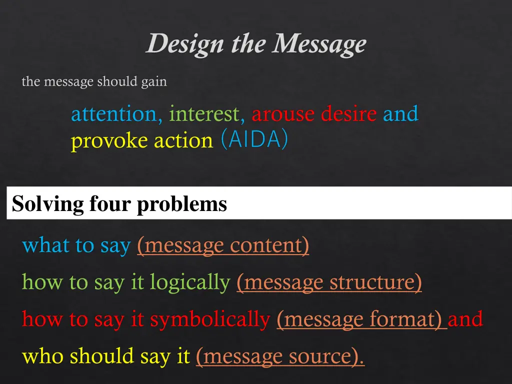 design the message