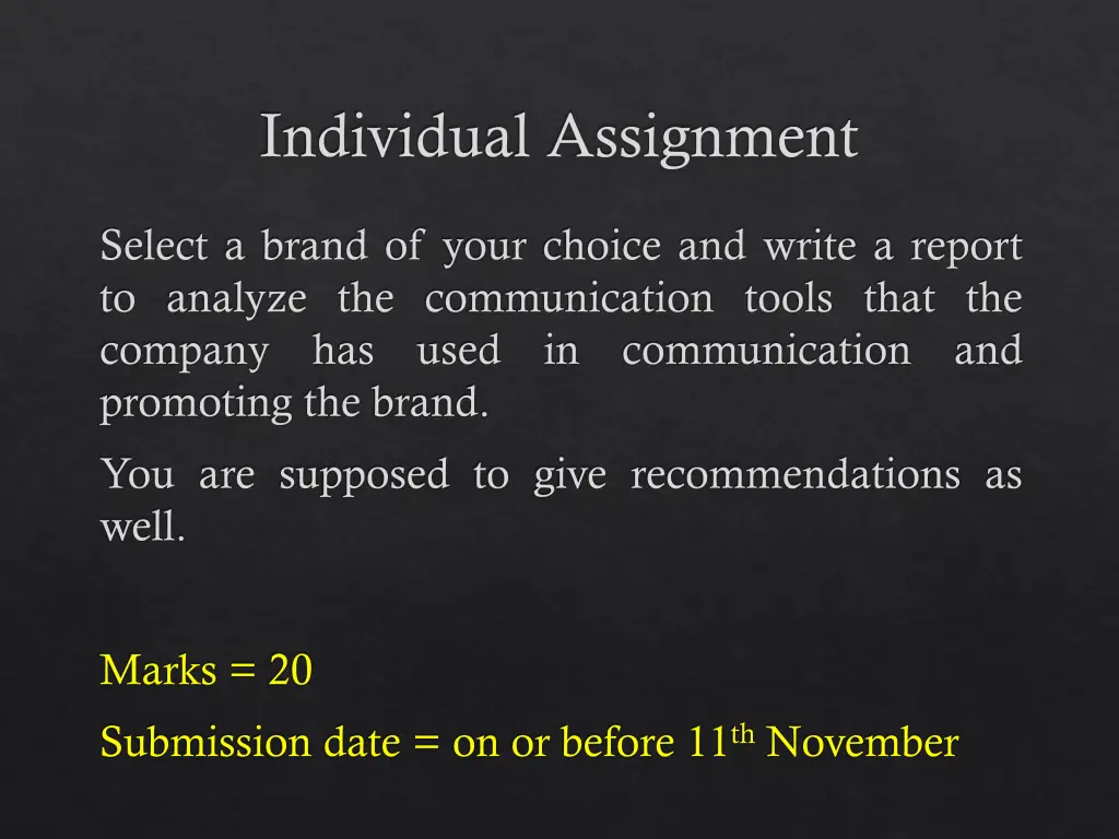 individual assignment