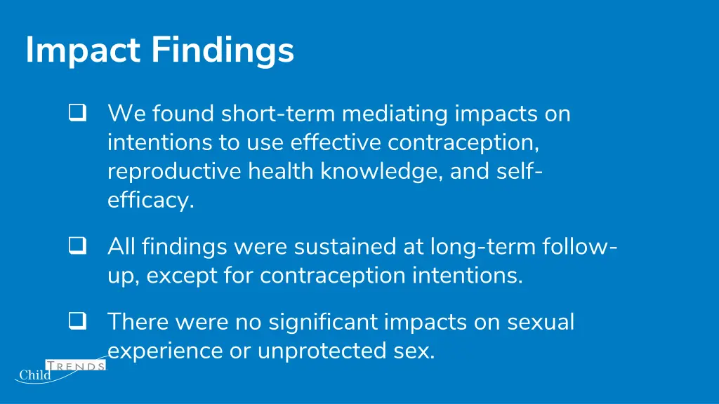 impact findings