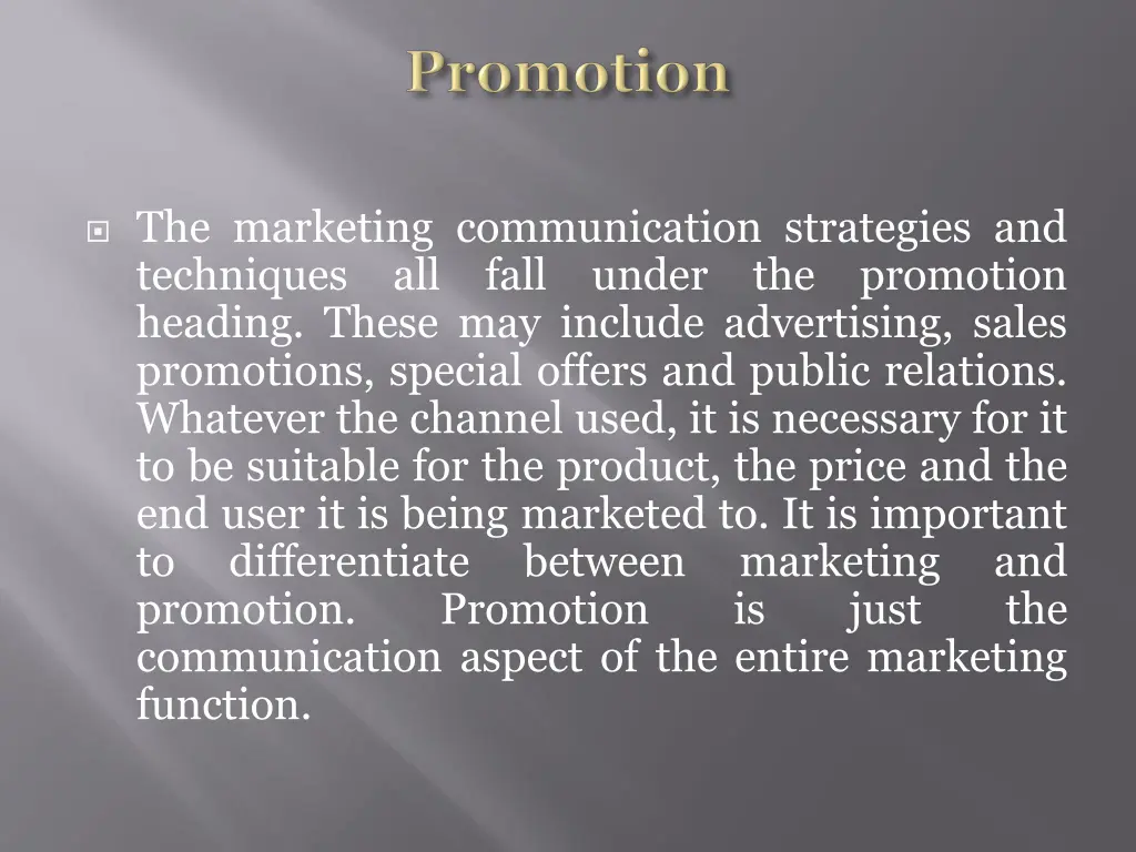 the marketing communication strategies