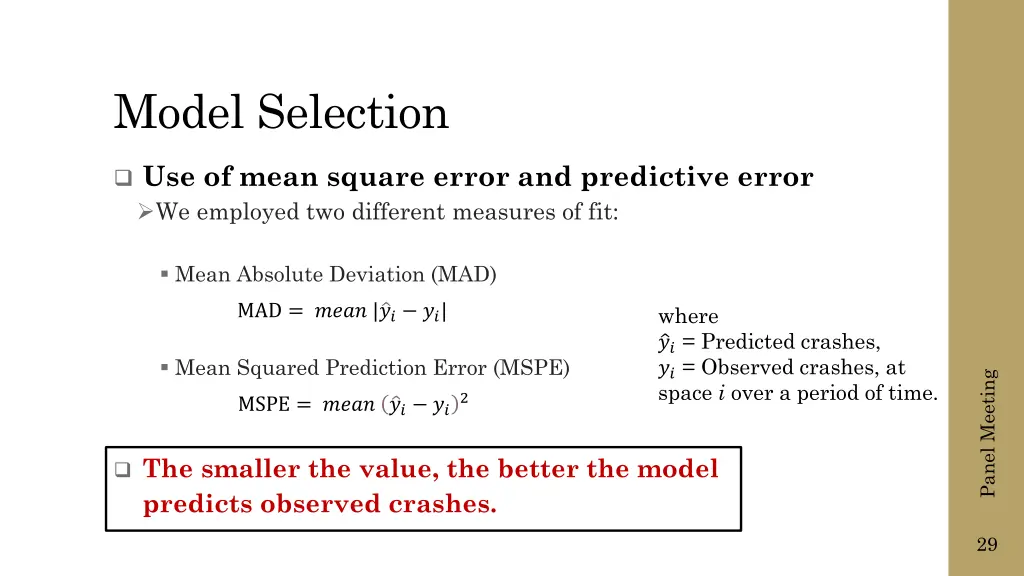 model selection