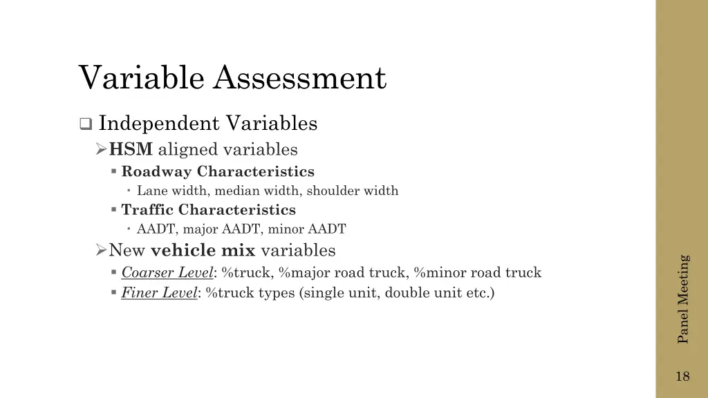 variable assessment 1