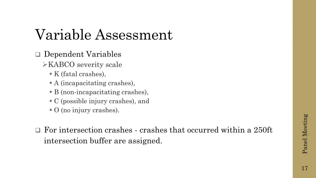 variable assessment