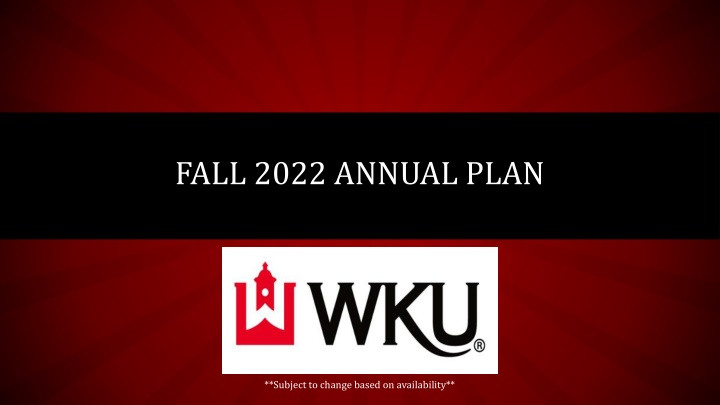 fall 2022 annual plan