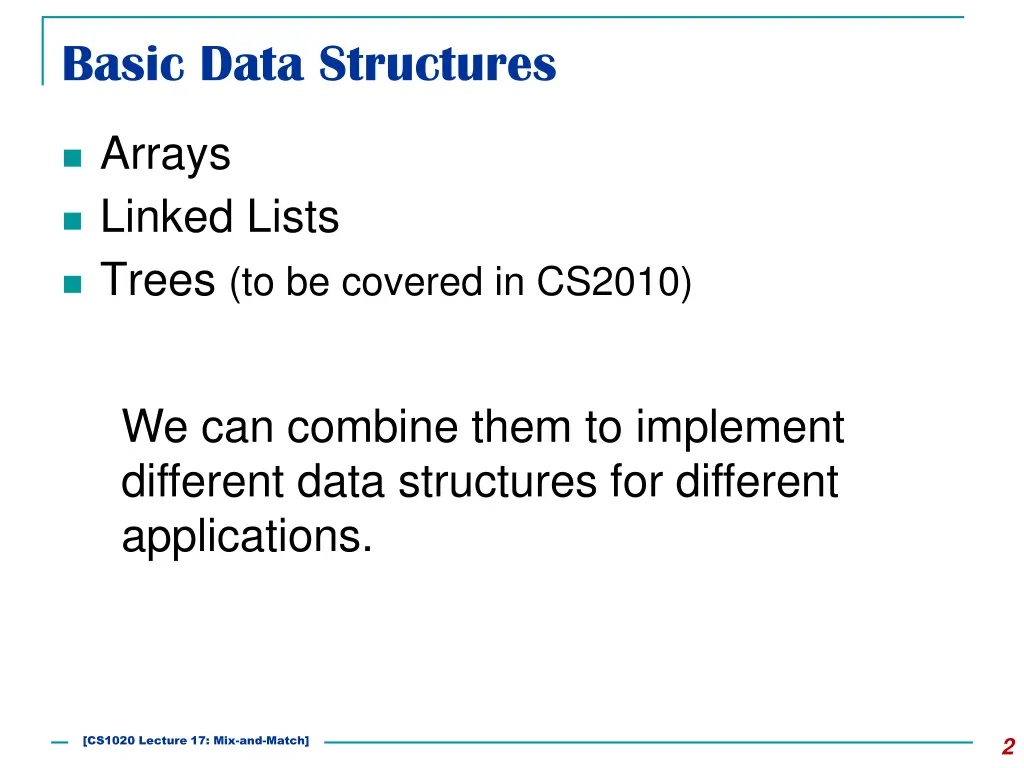 basic data structures