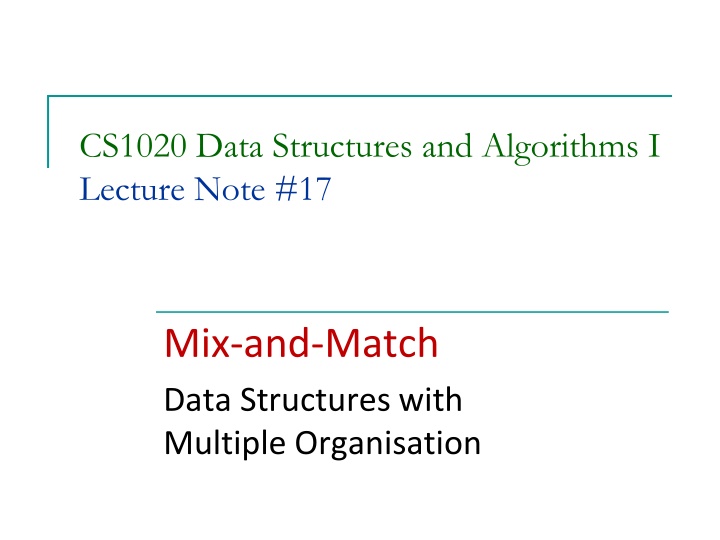 cs1020 data structures and algorithms i lecture