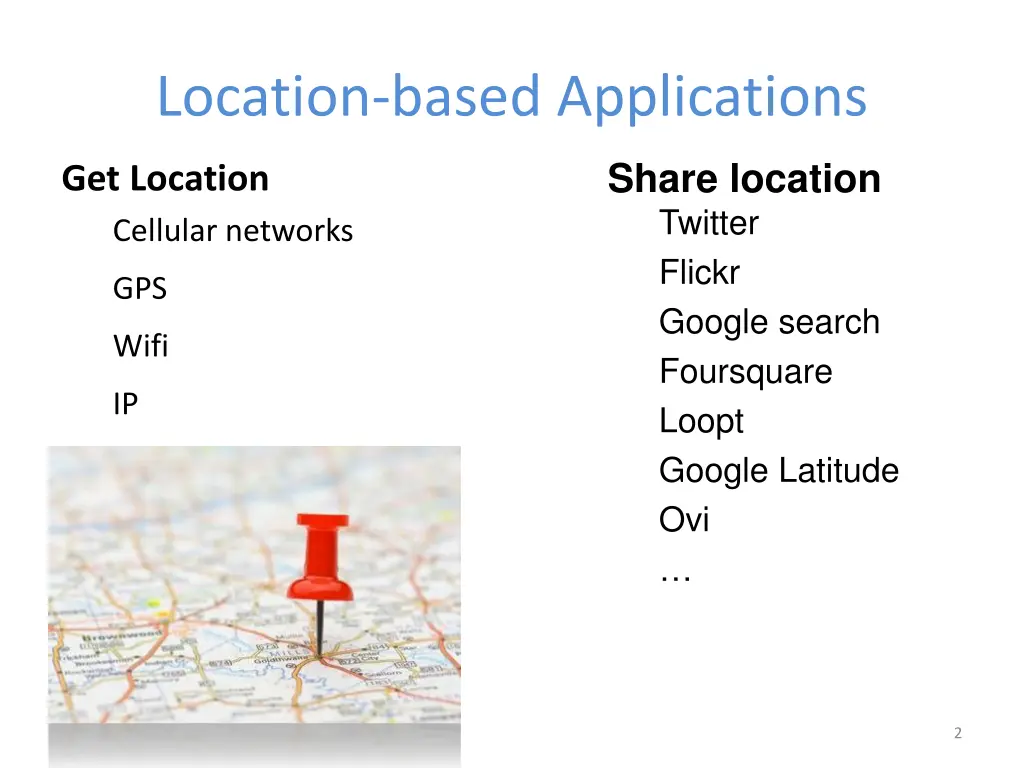 location based applications