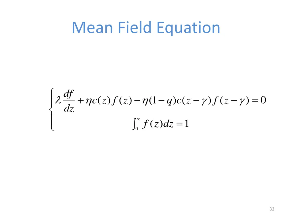 mean field equation