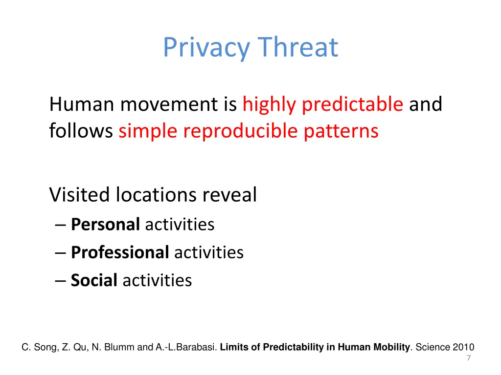 privacy threat