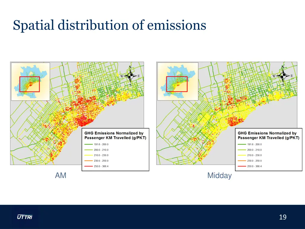 spatial distribution of emissions