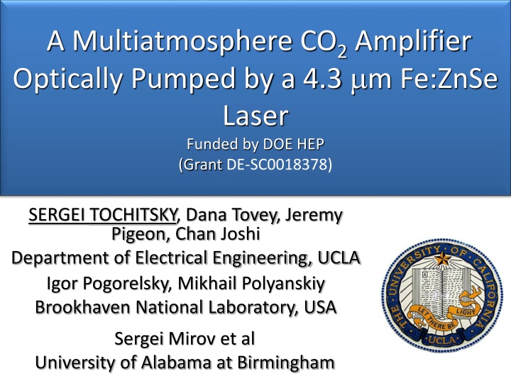 a multiatmosphere co 2 amplifier optically pumped