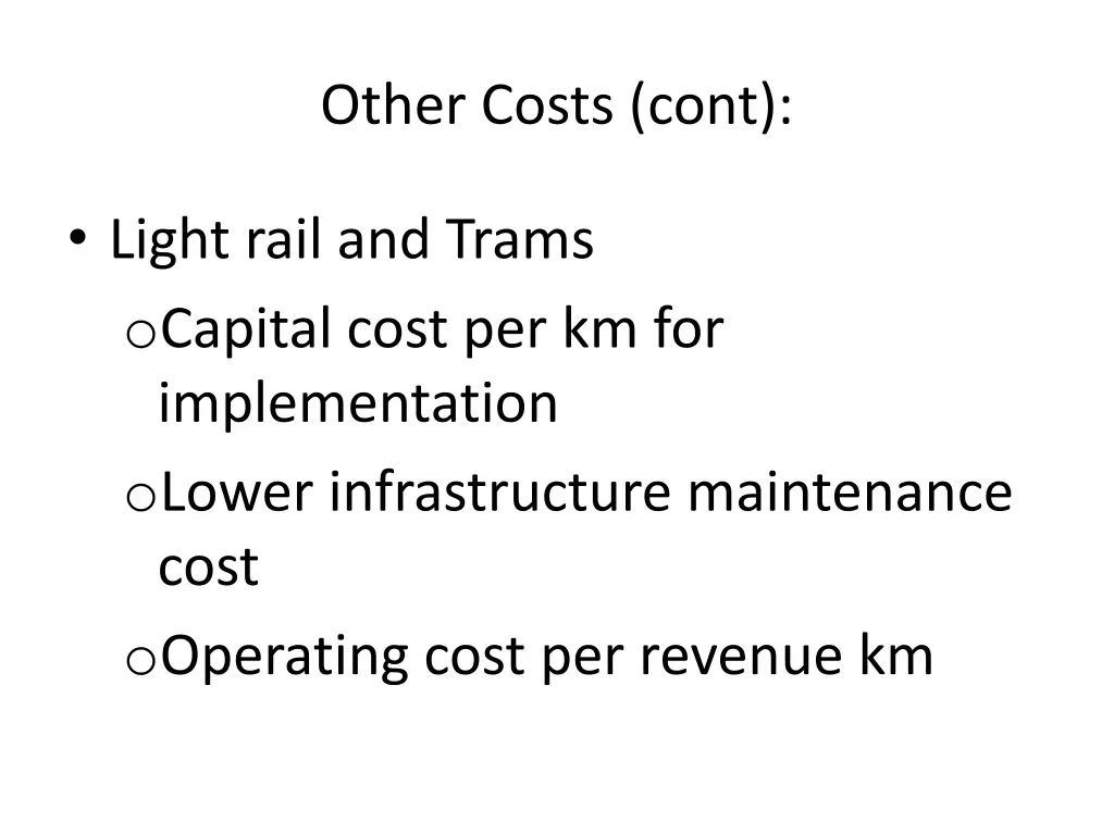 other costs cont 1