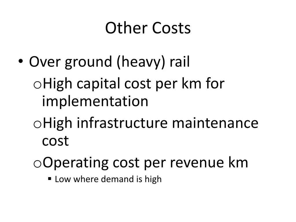 other costs