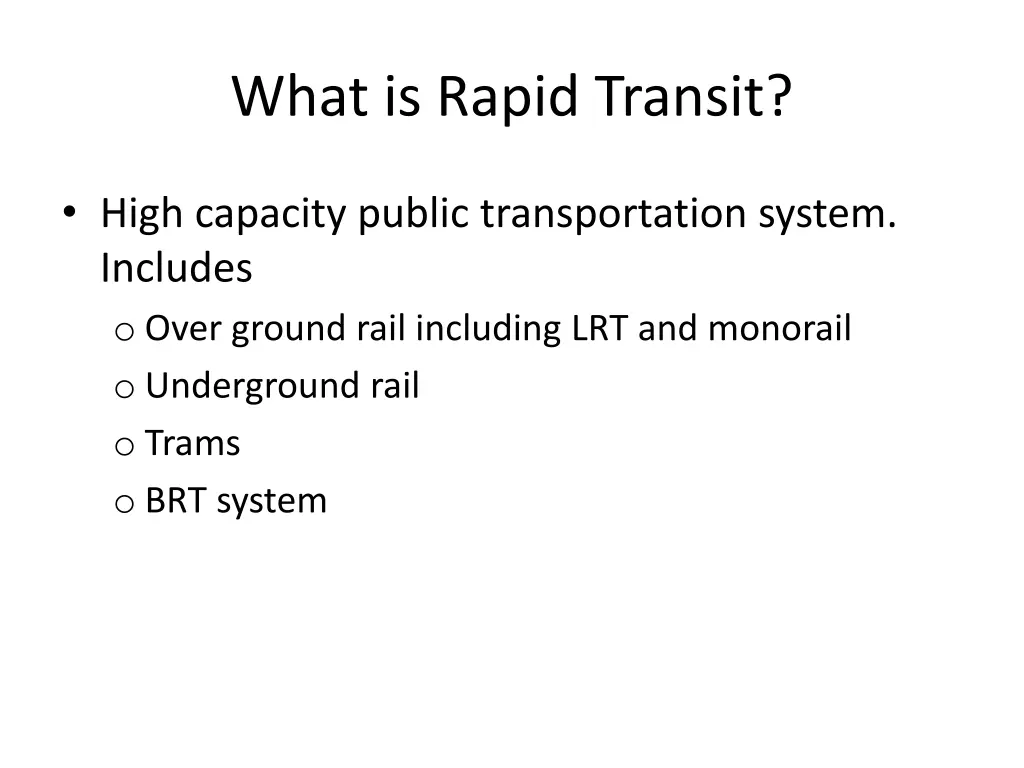 what is rapid transit