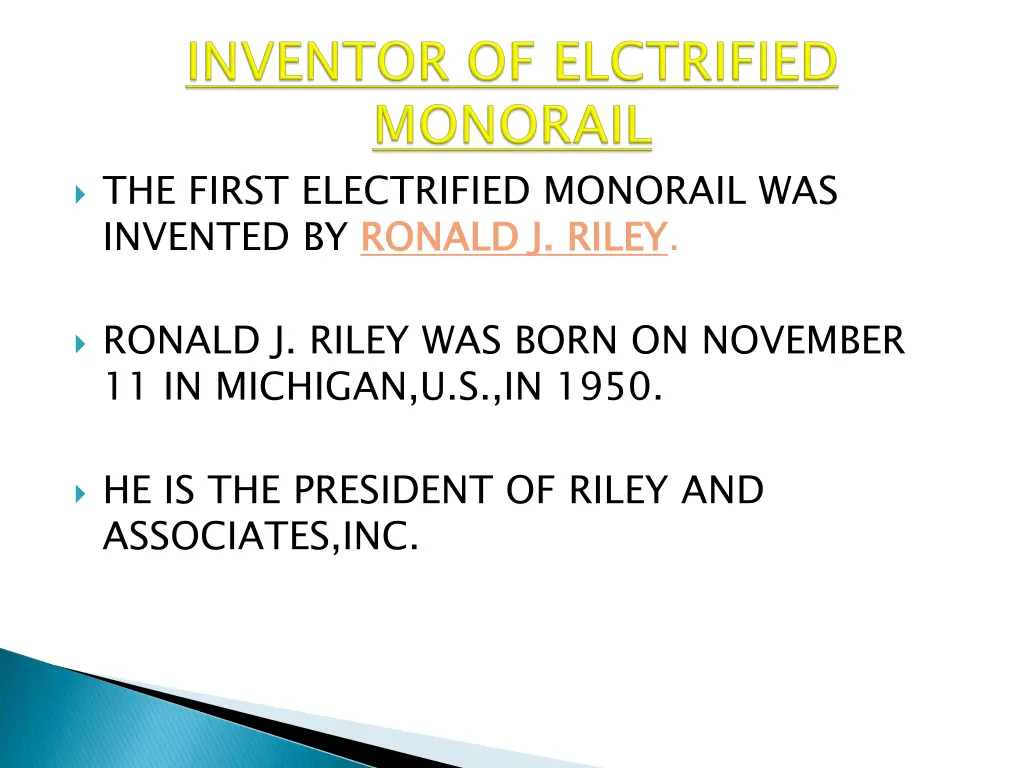 the first electrified monorail was invented