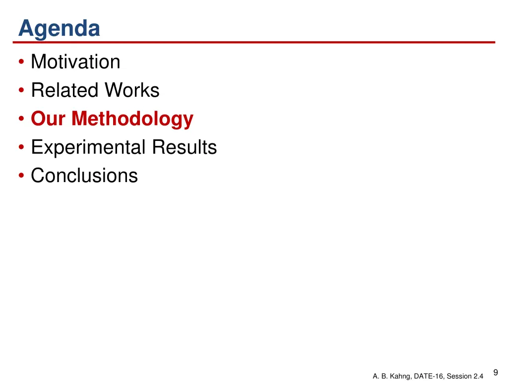 agenda motivation related works our methodology 2