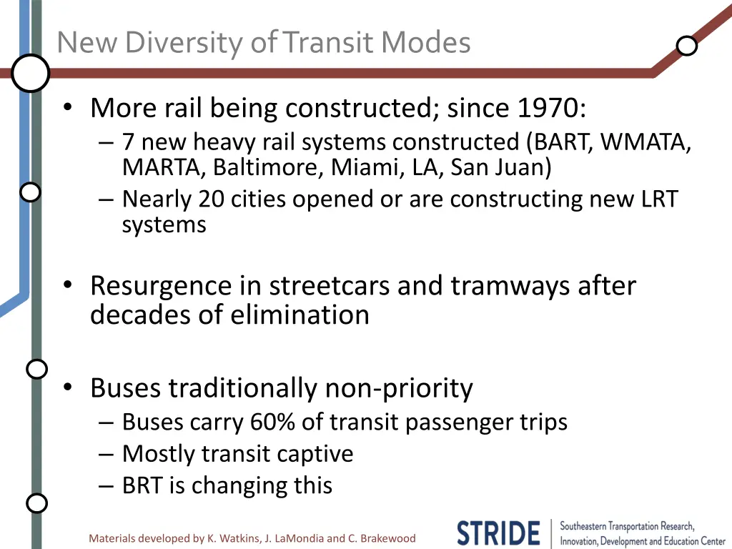 new diversity of transit modes