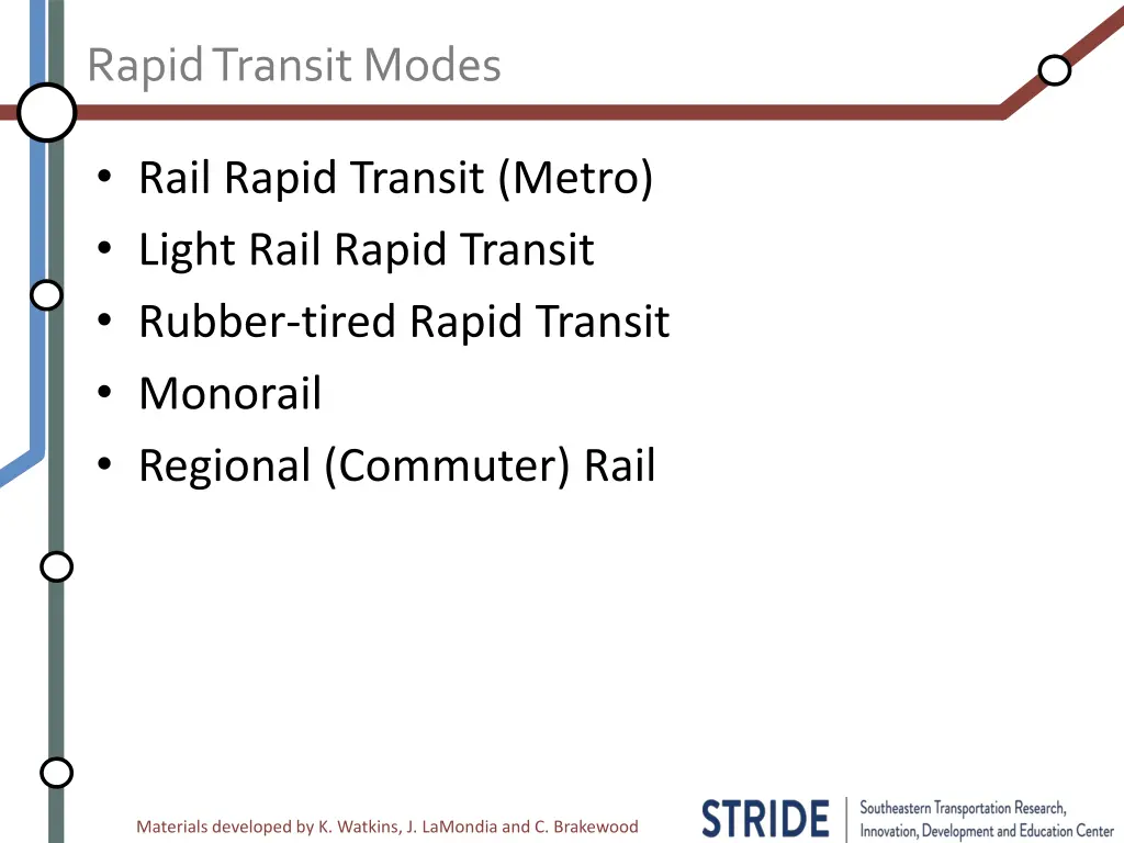 rapid transit modes