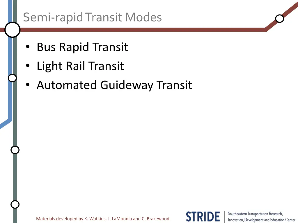 semi rapid transit modes