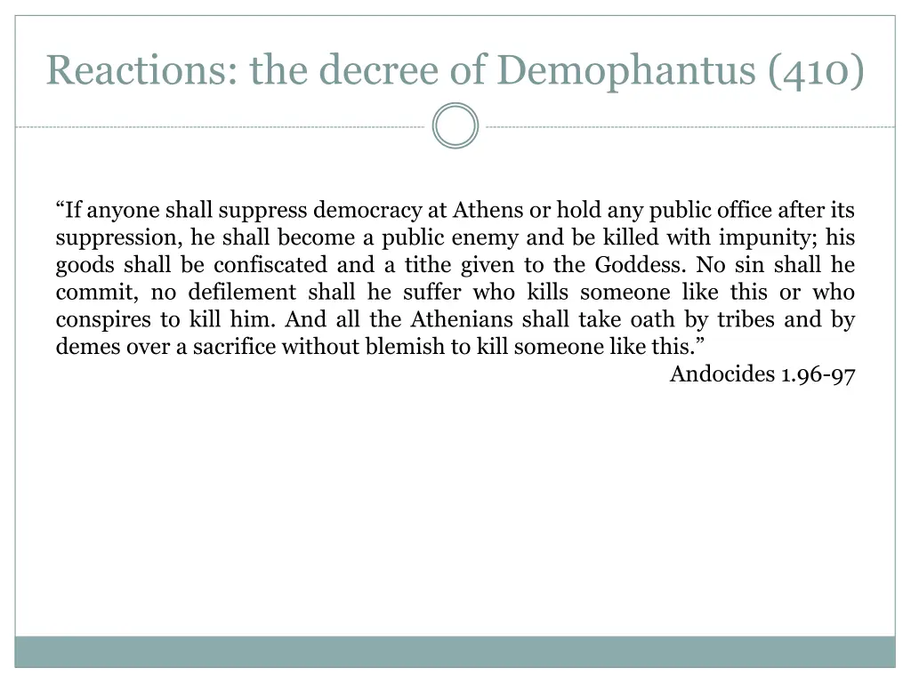 reactions the decree of demophantus 410