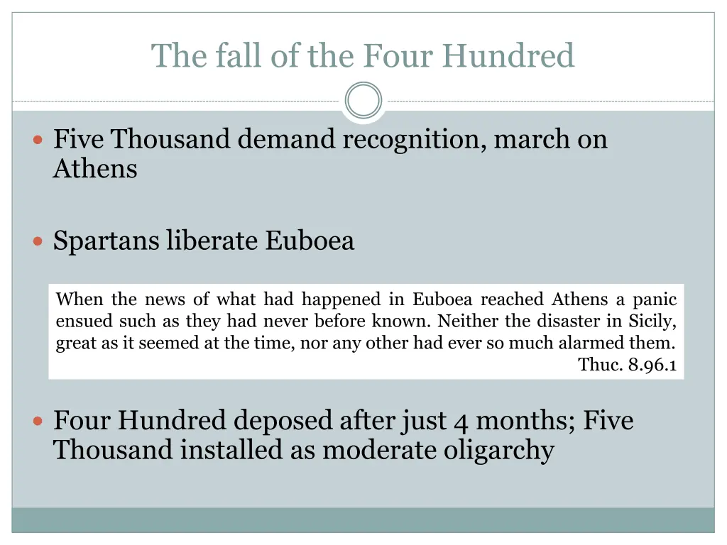 the fall of the four hundred