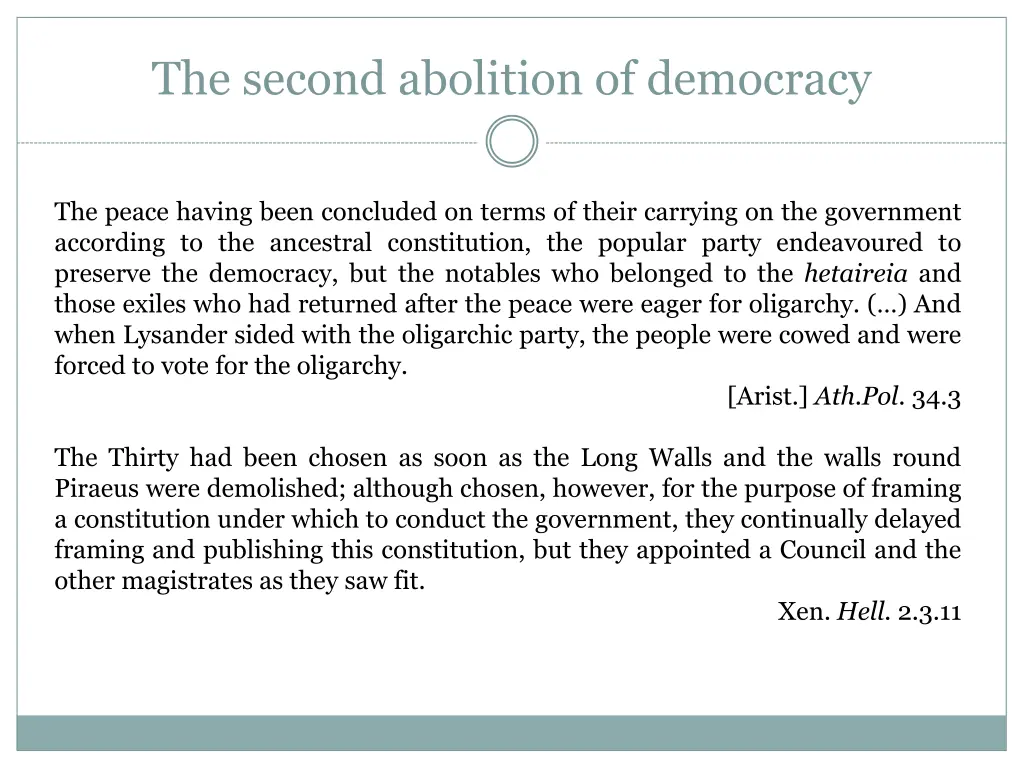 the second abolition of democracy