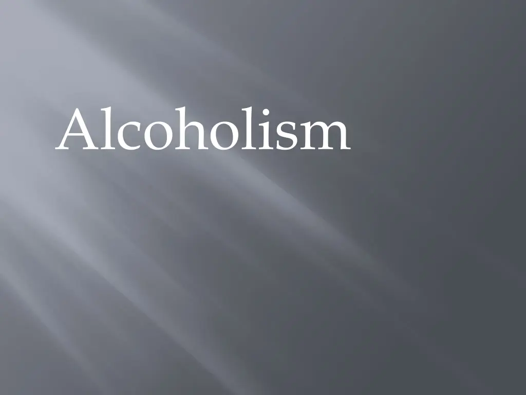 alcoholism