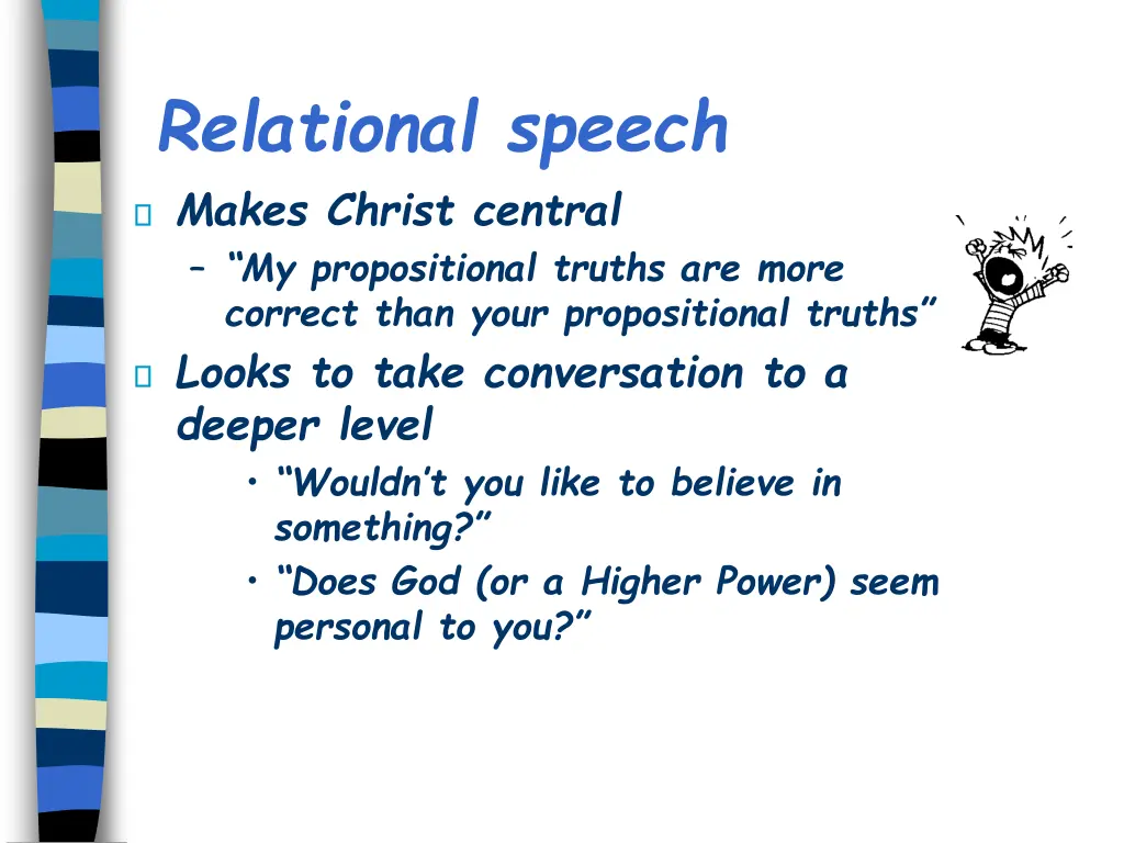 relational speech makes christ central