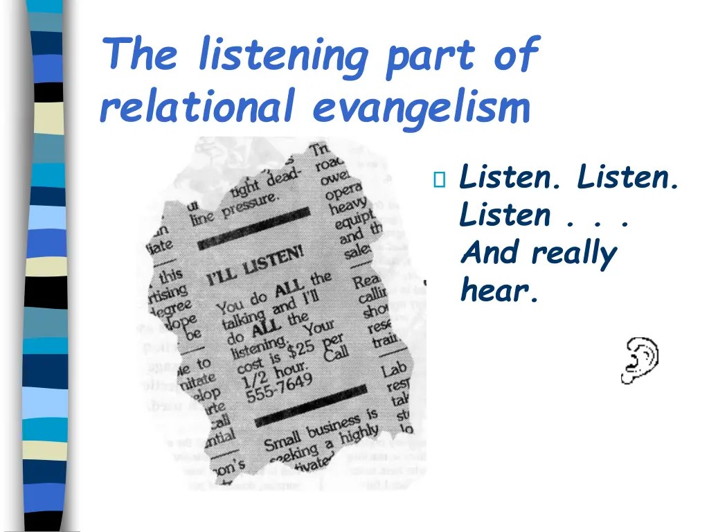 the listening part of relational evangelism