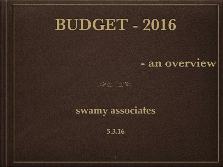 budget 2016