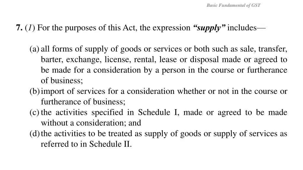 basic fundamental of gst